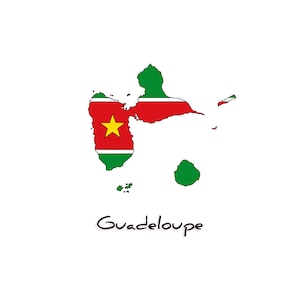 Drapeau Guadeloupe aux Couleurs Rasta drapeau Gwada