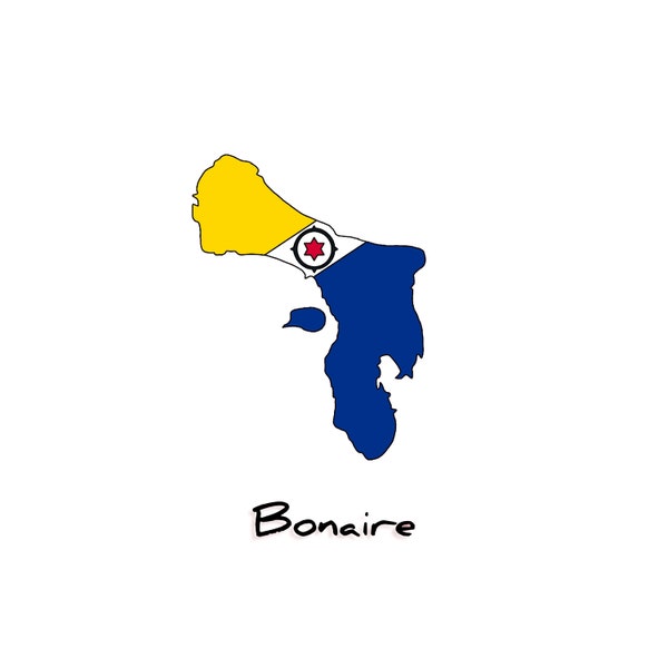 Bonaire, Bonaire icone, Bonaire flag, ile de Bonaire - png file, jpeg, svg