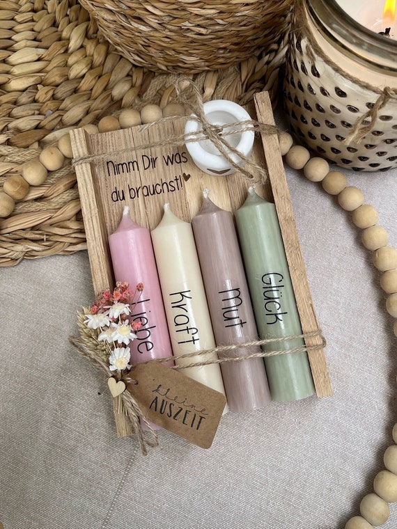 Nimm dir was du brauchst - Kerzen Geschenk Set | Geschenkidee Frau | Geschenk Freundin | Geschenkidee Weihnachten
