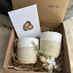 Willkommens Box Mama, Papa, Baby | Geschenk zur Geburt | Geschenk für Neugeborenes | Geschenkset für Eltern und Baby | Babyparty