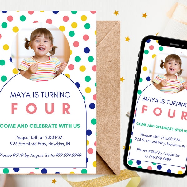Polka Dot Invitation - Etsy