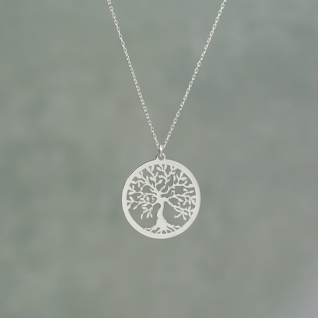 Sterling silver family tree necklace Clearance