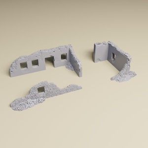 North Africa Ruins 3 -WWII tabletop wargaming desert terrain Bolt Action, Flames of War, Chain of Command | 28mm, 20mm,15mm Scale miniatures zdjęcie 4