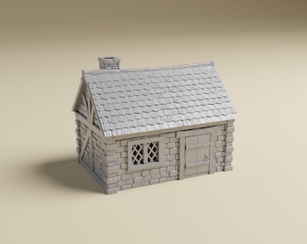 Fantasy Cottage Terrain #1 - Detailed for RPGs Wargames - DND Age of Sigmar Malifaux - 32mm28mm - Cozy and Rustic Miniature Cottages