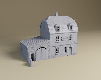 French WWII Garage | 28mm, 20mm, HO or 15mm tabletop miniature wargaming terrain, Bolt Action, Flames of War, Chain of Command