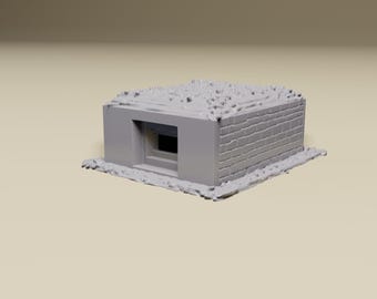 Pacific WWII AT Bunker - 28mm, 20mm, HO or 15mm miniature wargaming terrain for WW2, Korea, Vietnam, Bolt Action, Chain of Command
