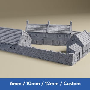 6mm Quatre Bras Farm 1:285 scale Detailed Napoleonic tabletop wargaming terrain 6mm, 10mm, 12mm -Black Powder Epic Battles