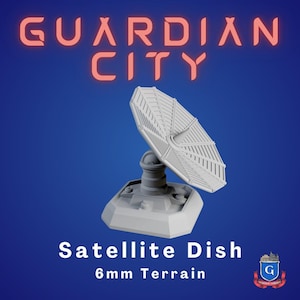 6mm Guardian City Satellite Dish Kit  1:285 scale Detailed sci-fi miniature tabletop wargaming terrain for Battletech,Epic 40k,MechWarrior