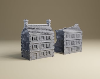6mm Normandy building #3 | 1:285 scale Detailed WWII miniature tabletop wargaming terrain - GHQ, O-Group, Battletech -  8mm, 10mm, 12mm
