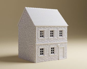 Normandy Stone House #2 | 28mm, 20mm or 15mm | Detailed WWII tabletop wargaming terrain