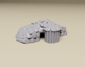Pacific WWII Bunker #1 - 28mm, 20mm, HO or 15mm miniature wargaming terrain for WW2, Korea, Vietnam, Bolt Action, Chain of Command