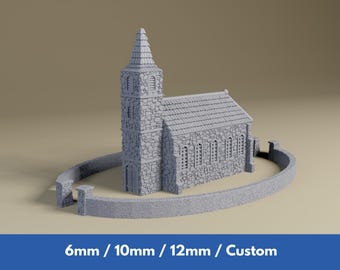 Plancenoit Church 6-12mm scale Napoleonic tabletop wargaming terrain - GHQ, O-Group, Battletech, Black Powder Epic - 6mm, 10mm, 12mm