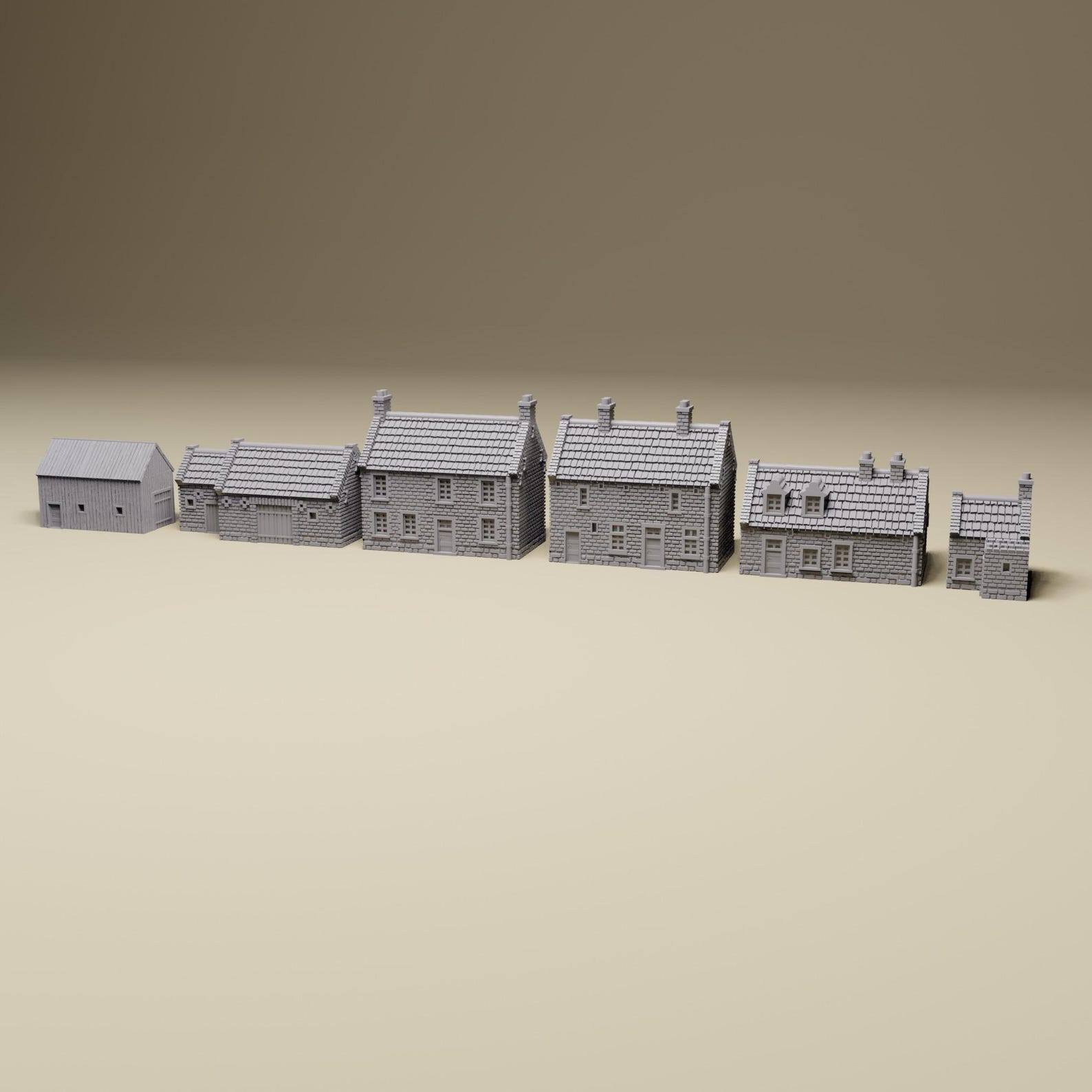6mm Waterloo Village Houses 1:285 Scale Detailed Napoleonic Tabletop ...