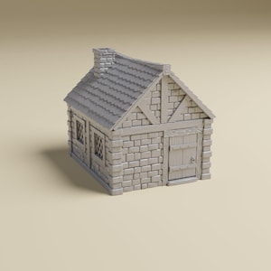 Fantasy Cottage Terrain #2 - Detailed for RPGs Wargames - DND Age of Sigmar Malifaux - 32mm28mm - Cozy and Rustic Miniature Cottages