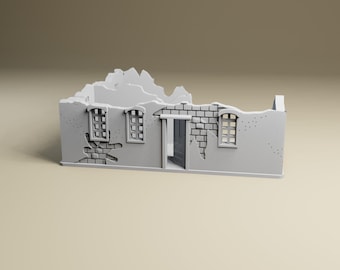 Rubble Building B | WW2 wargaming terrain. For Bolt Action , Chain of Command, Flames of War 28mm, 20mm, HO, or 15mm