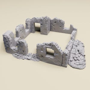 North Africa Ruins 1 -WWII tabletop wargaming desert terrain Bolt Action, Flames of War, Chain of Command | 28mm, 20mm,15mm Scale miniatures imagen 3