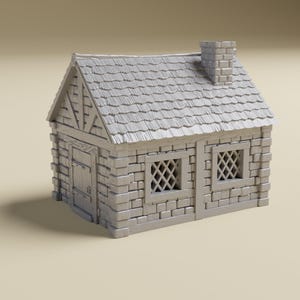Fantasy Cottage Terrain #3 - Detailed for RPGs Wargames - DND Age of Sigmar Malifaux - 32mm28mm - Cozy and Rustic Miniature Cottages