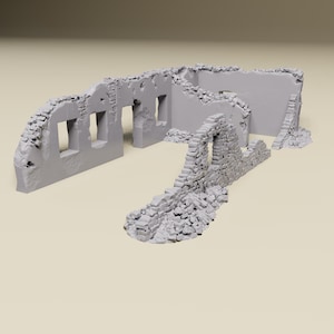 North Africa Ruins 3 -WWII tabletop wargaming desert terrain Bolt Action, Flames of War, Chain of Command | 28mm, 20mm,15mm Scale miniatures