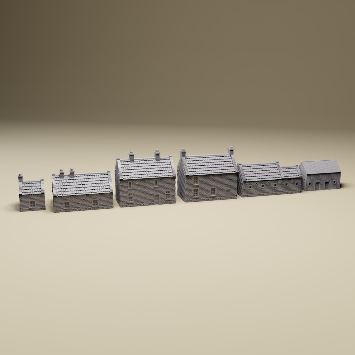 6mm Waterloo Village Houses 1:285 Scale Detailed Napoleonic Tabletop ...