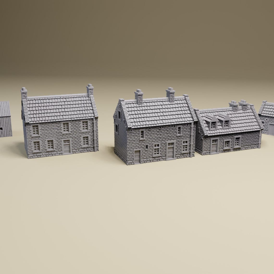 6mm Waterloo Village Houses 1:285 Scale Detailed Napoleonic Tabletop ...