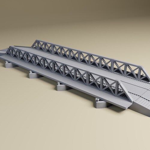 Pontoon/Bailey Bridge 3D Printed Terrain for 28mm, 20mm WWII Tabletop Wargaming and Dioramas | Bolt Action | Chain of Command