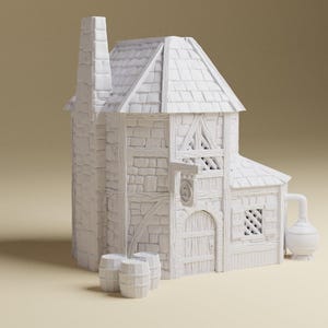 Fantasy Alchemist House Detailed Miniature 28/32mm Terrain for Fantasy games and RPGs | Age of Sigmar, DND, Malifaux, Dungeons and Dragons