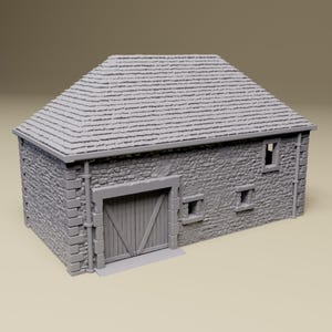 Normandy Overlord Village Barn WWII tabletop wargaming terrain Bolt Action, Flames of War, Chain of Command | 28mm, 20mm, 15mm Scale