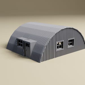 Quonset Hut | Detailed Terrain for 28mm, 20mm, 15mm or HO scale Tabletop Gaming | Dioramas | WWII style Pacific or WTO | Wargaming Terrain