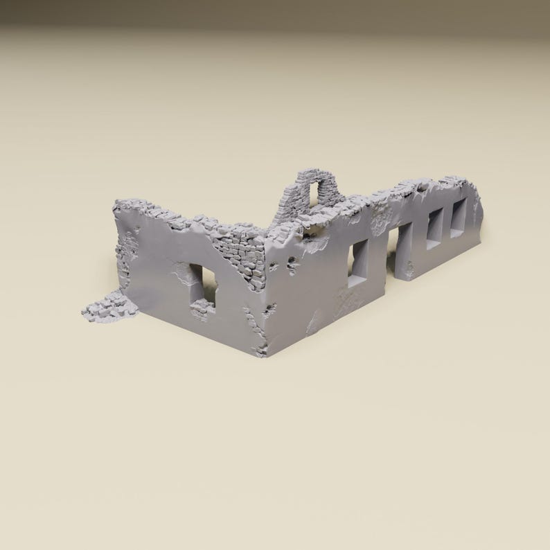 North Africa Ruins 3 -WWII tabletop wargaming desert terrain Bolt Action, Flames of War, Chain of Command | 28mm, 20mm,15mm Scale miniatures zdjęcie 2