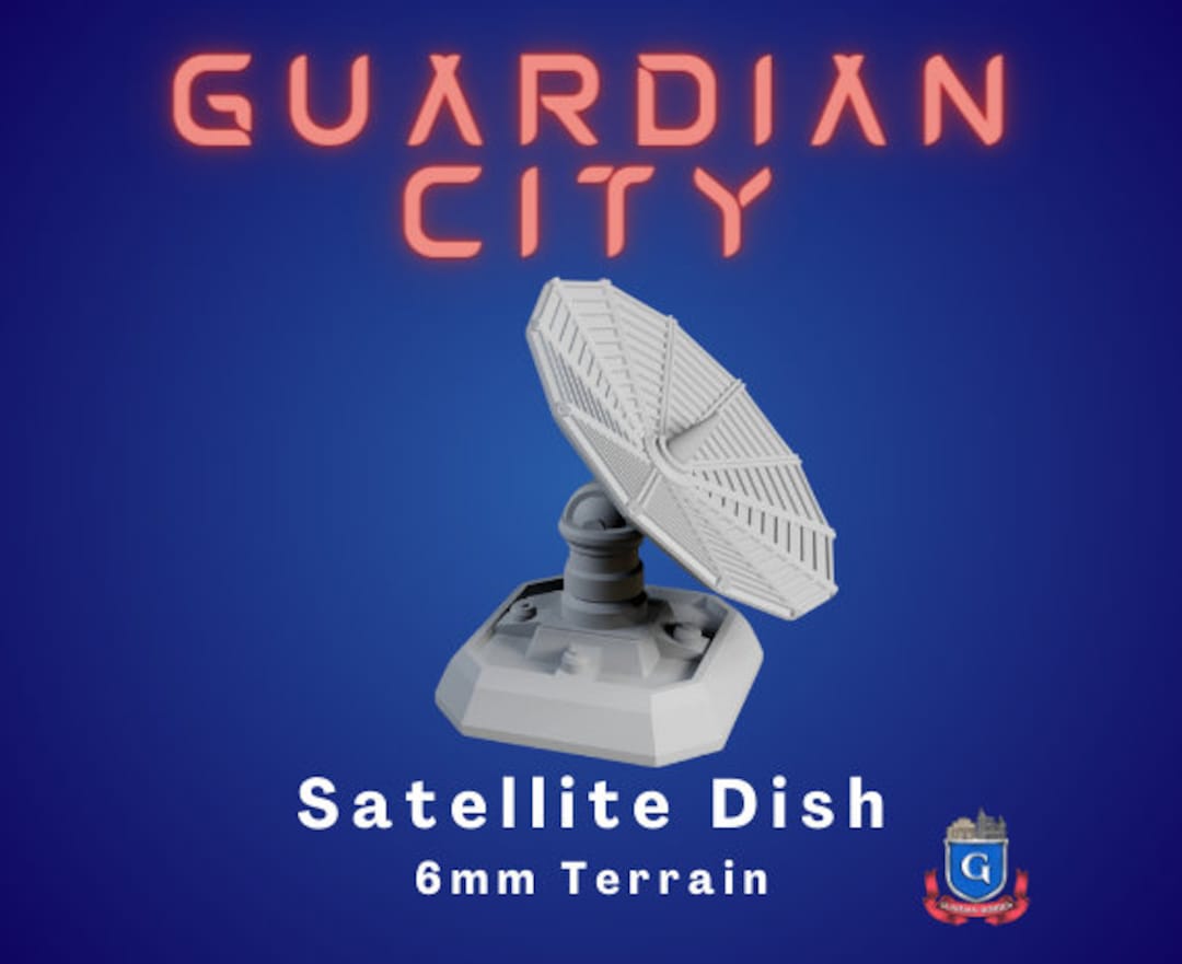 6mm Guardian City Satellite Dish Kit 1:285 Scale 3D Printed Sci-fi ...