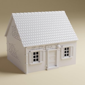 Normandy Single Story House #2| 28mm, 20mm, HO or 15mm | Detailed WWII tabletop wargaming terrain, Bolt Action, Flames of War, Team Yankee