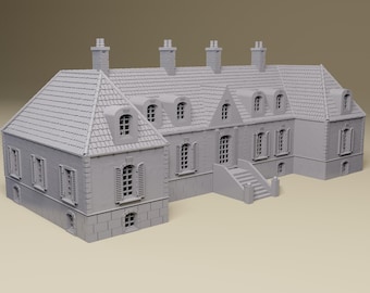 Normandy Chateau |  WWII miniature tabletop wargaming terrain