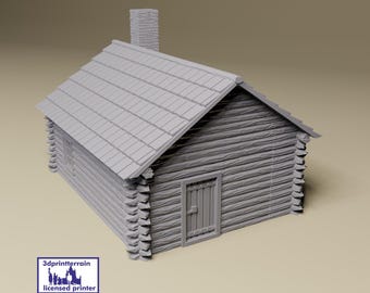 Log Cabins - Old West Tabletop or Colonial American Wargaming Terrain, What a Cowboy, Dead Man's Hand, Dungeons and Dragons