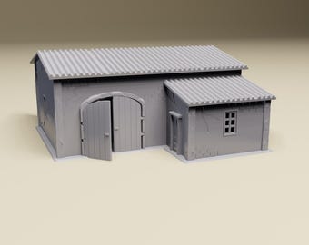 Industrial Workshop | 28mm, 20mm, HO or 15mm Scale | Detailed WWII Urban tabletop wargaming battle terrain, Bolt Action, Flames of War