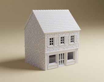 WWII Normandy French Town Shop - tabletop wargaming terrain - for 28mm 15mm HO 1/87 or 20mm gaming  Bolt Action, Chain of Command