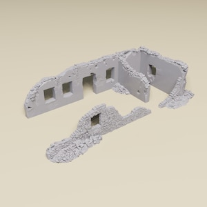 North Africa Ruins 3 -WWII tabletop wargaming desert terrain Bolt Action, Flames of War, Chain of Command | 28mm, 20mm,15mm Scale miniatures zdjęcie 3