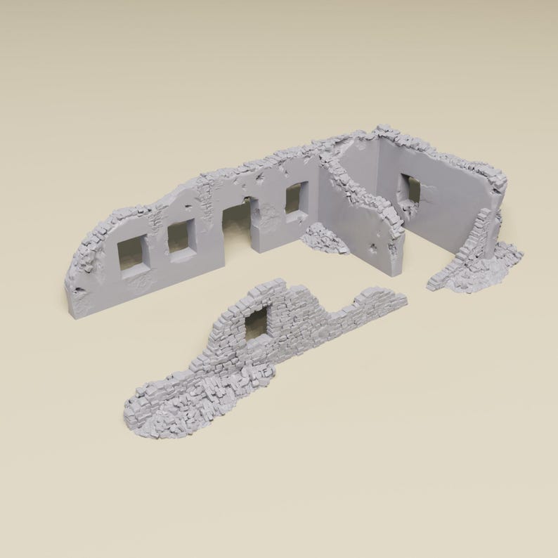 North Africa Ruins 3 -WWII tabletop wargaming desert terrain Bolt Action, Flames of War, Chain of Command | 28mm, 20mm,15mm Scale miniatures zdjęcie 3