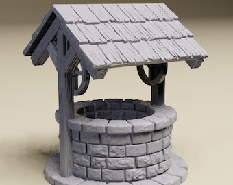 Medieval Water Well - Detailed Miniature Terrain for Wargames, Dioramas and RPGs | D&D, Age of Sigmar, DND, Malifaux, Dungeons and Dragons