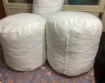 Inserción de puf redondo de tamaño personalizado, relleno de puf marroquí, inserto de espuma para reposapiés, relleno de almohada de suelo con inserto de poliéster, relleno de almohada de yoga
