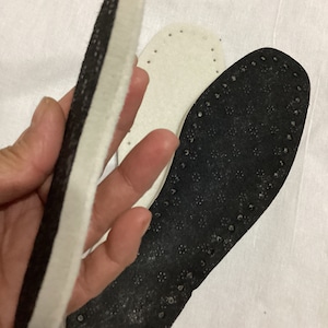 10 pairs thick felt wool insoles for crochet slippers ready with holes, crochet insoles for slippers, Christmas gift DIY, last minute gifts
