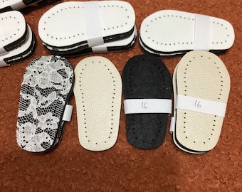 New design Felt soles for newborn babies, ready with holes new designs felt crochet soles, baby DIY soles for slippers, Baby crochet soles