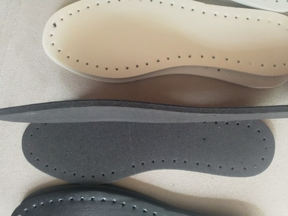 10 pairs insoles for DIY slippers, 2 layer with holes for shoes and insoles, crochet soles, crochet insoles, felt  soles with holes US4-12