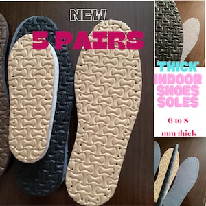 Nieuw 5 paar brede zolen voor het haken van pantoffels dikke Eva pantoffelbasis cadeau voor oma gehaakte mama doe-het-zelf indoorschoenen gratis haakpatroon