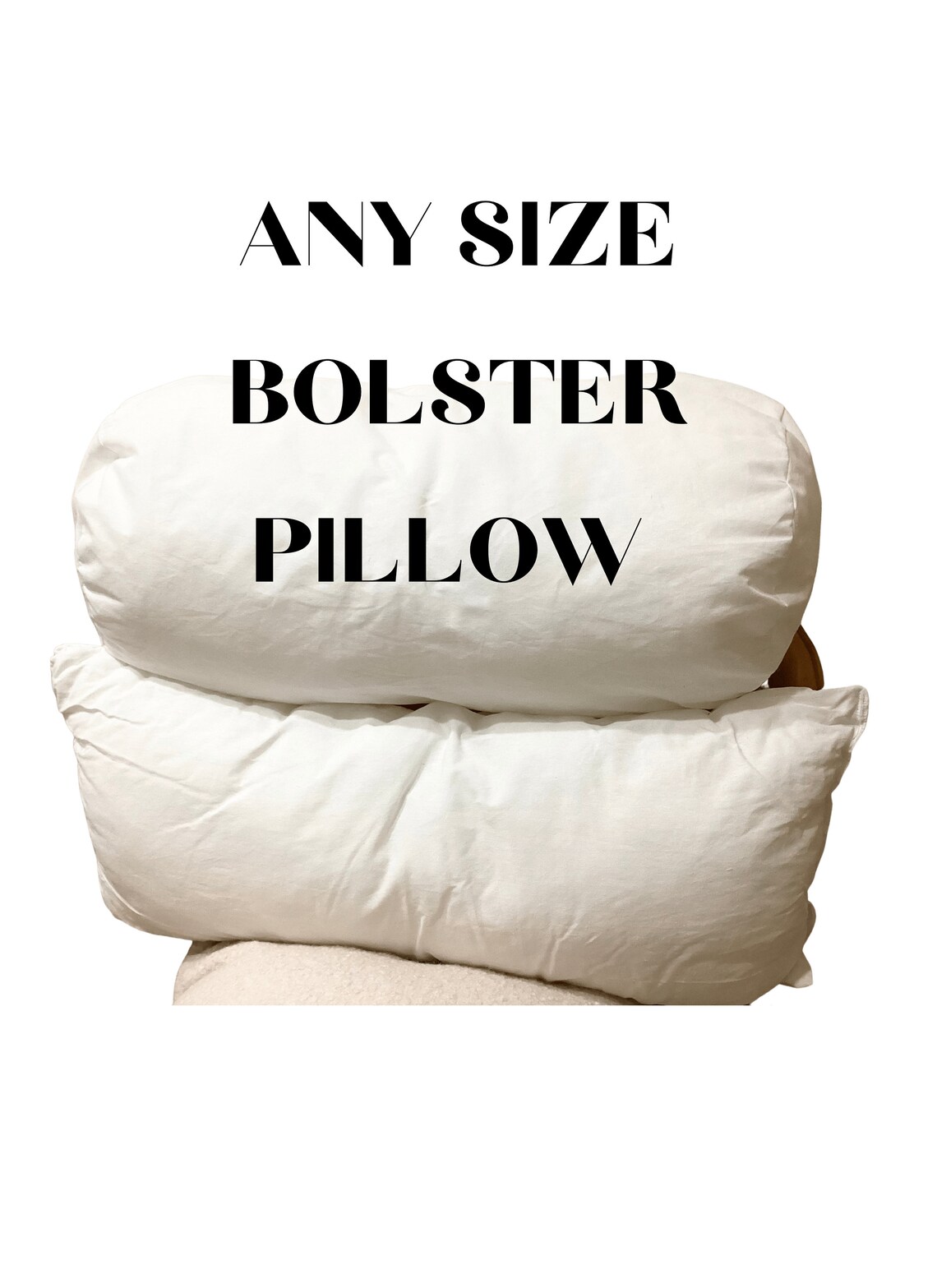 Any Size Bolster Insert Long Pillow Inserts Customizable Etsy