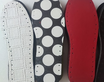 Wide Crochet kit with 10 pairs Felt soles 3-layer for crocheting for slipper,  Pre-punched holes for DIY shoes crochet pattern included