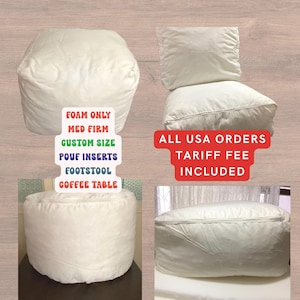 Big Foot stool insert, custom size pouffe, your size pouf insert, ottoman pouf insert, Moroccan  any size insert, floor pillow filler, pouf