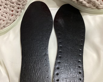 2 pairs 2 layered Crochet soles for DIY slippers, soles with holes for DIY shoes any size, crochet insoles, crochet soles with holes, 2layer