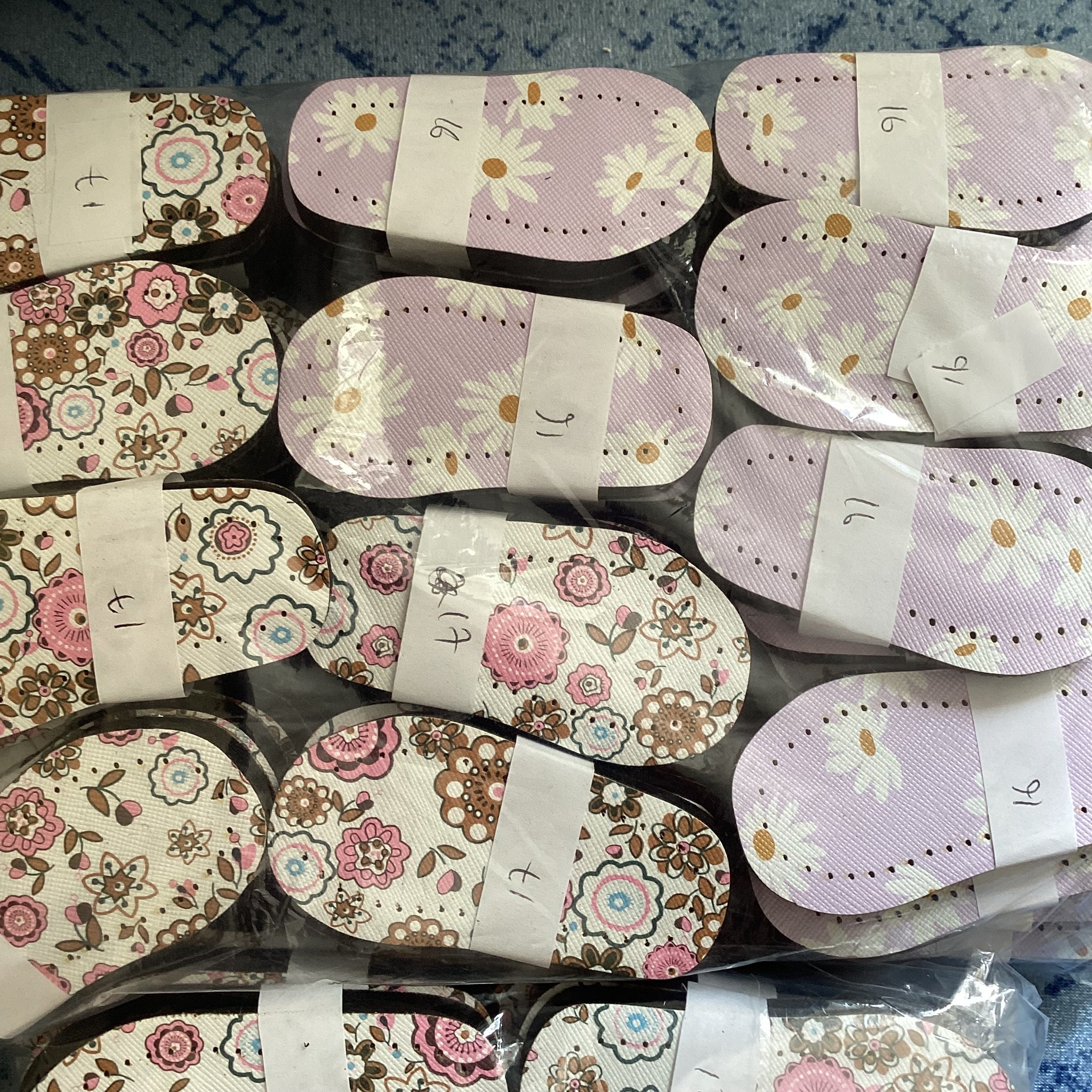 Suole per scarpe all'uncinetto, suole per pantofole, suole con fori, suole per suole antiscivolo all'uncinetto - Italia
