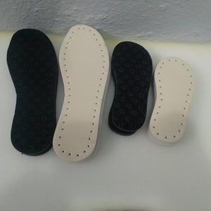 2 pairs Crochet soles for DIY slippers, soles with holes for DIY shoes any size, crochet soles, crochet insoles, wool soles with holes image 7