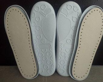 Kids Crochet soles for slippers and shoes,  soles crochet soles, indoor soles, PU soles with insole kids rubber soles set, DIY shoes